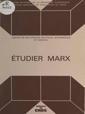cover image of Étudier Marx